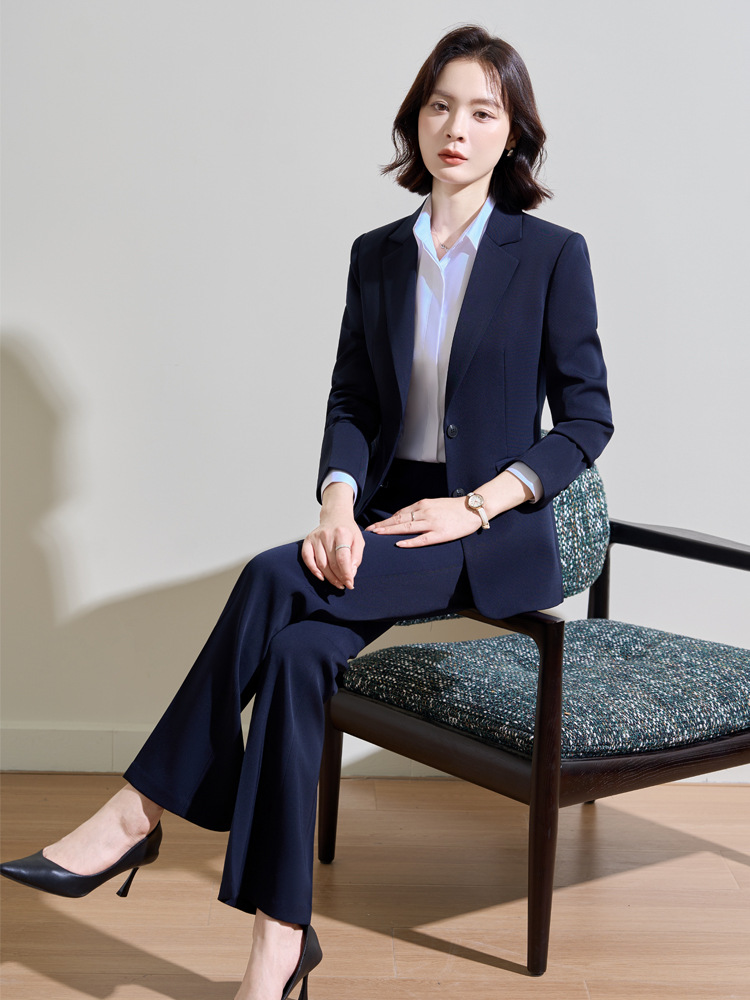 Women'S Formal Wear Pantsuits - Traje profesional azul marino para mujer,