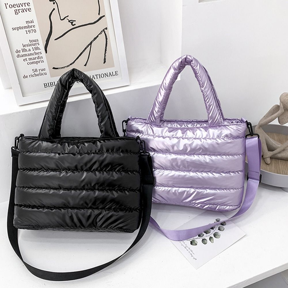Shoulder Bag Structured - Bolso de mano acolchado para mujer,
