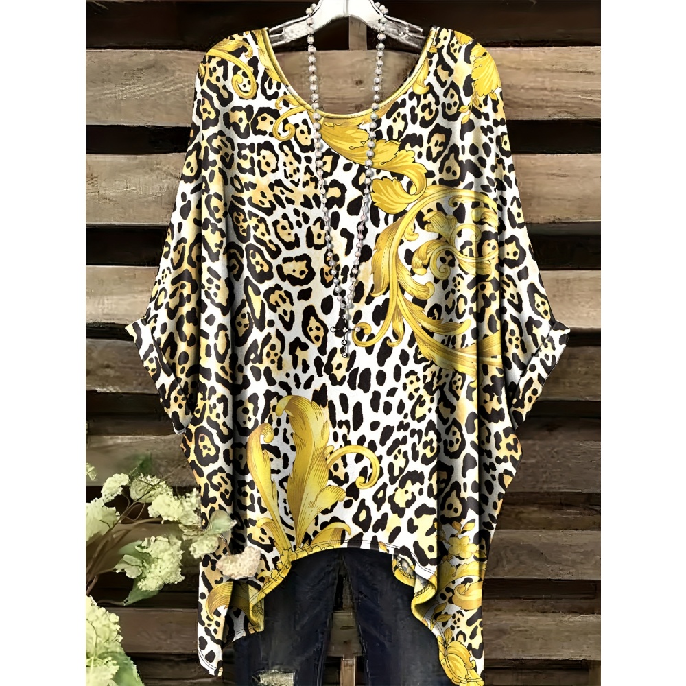 Women Formal Wear Trends - Camiseta con estampado de animales para