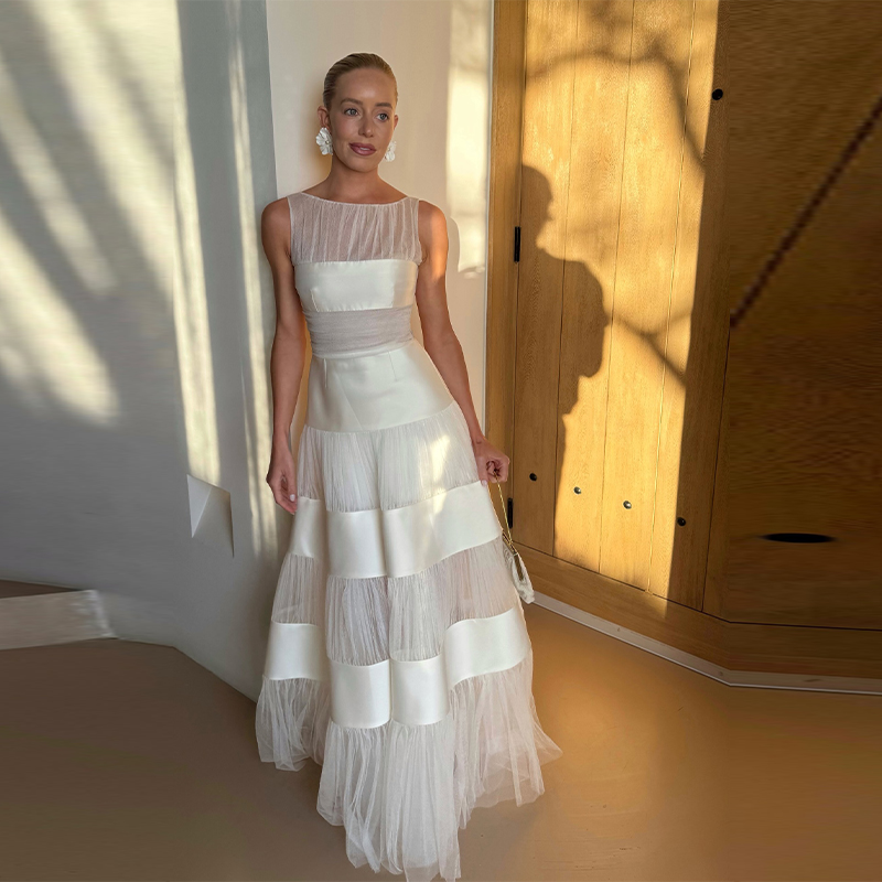 Women'S Formal Dinner Wear - Vestido Maxi de Lujo Lady Chic