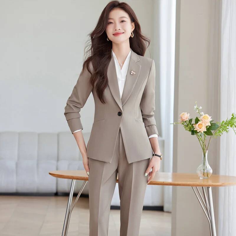 Otoño Invierno uniforme Formal - Women'S Formal Wear Pantsuits reseña y precio
