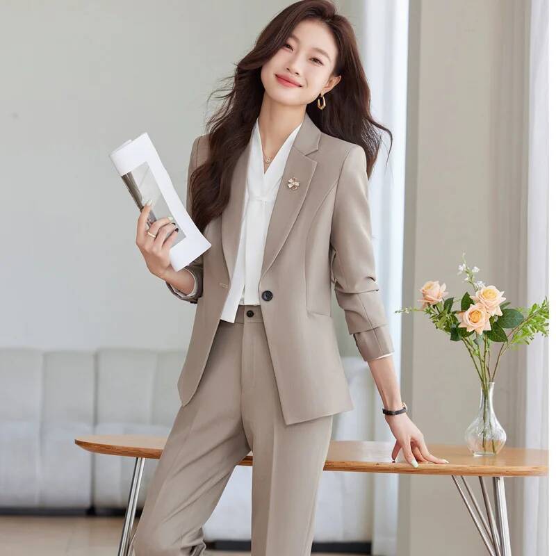 Otoño Invierno uniforme Formal - Women'S Formal Wear Pantsuits reseña y precio