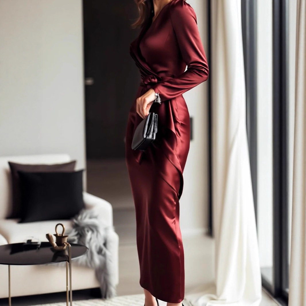 Nuevo vestido de manga larga d - Women Formal Wear Trends reseña y precio