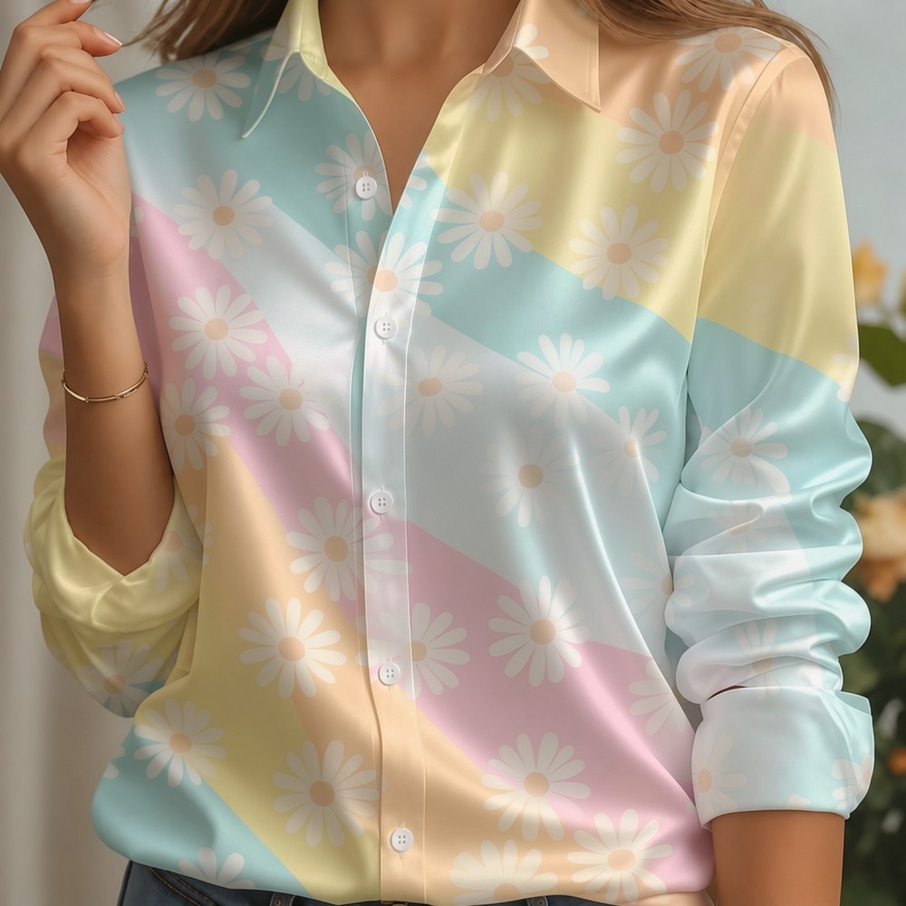 Camisa de satén para mujer con - Women'S Work Fashion reseña y precio
