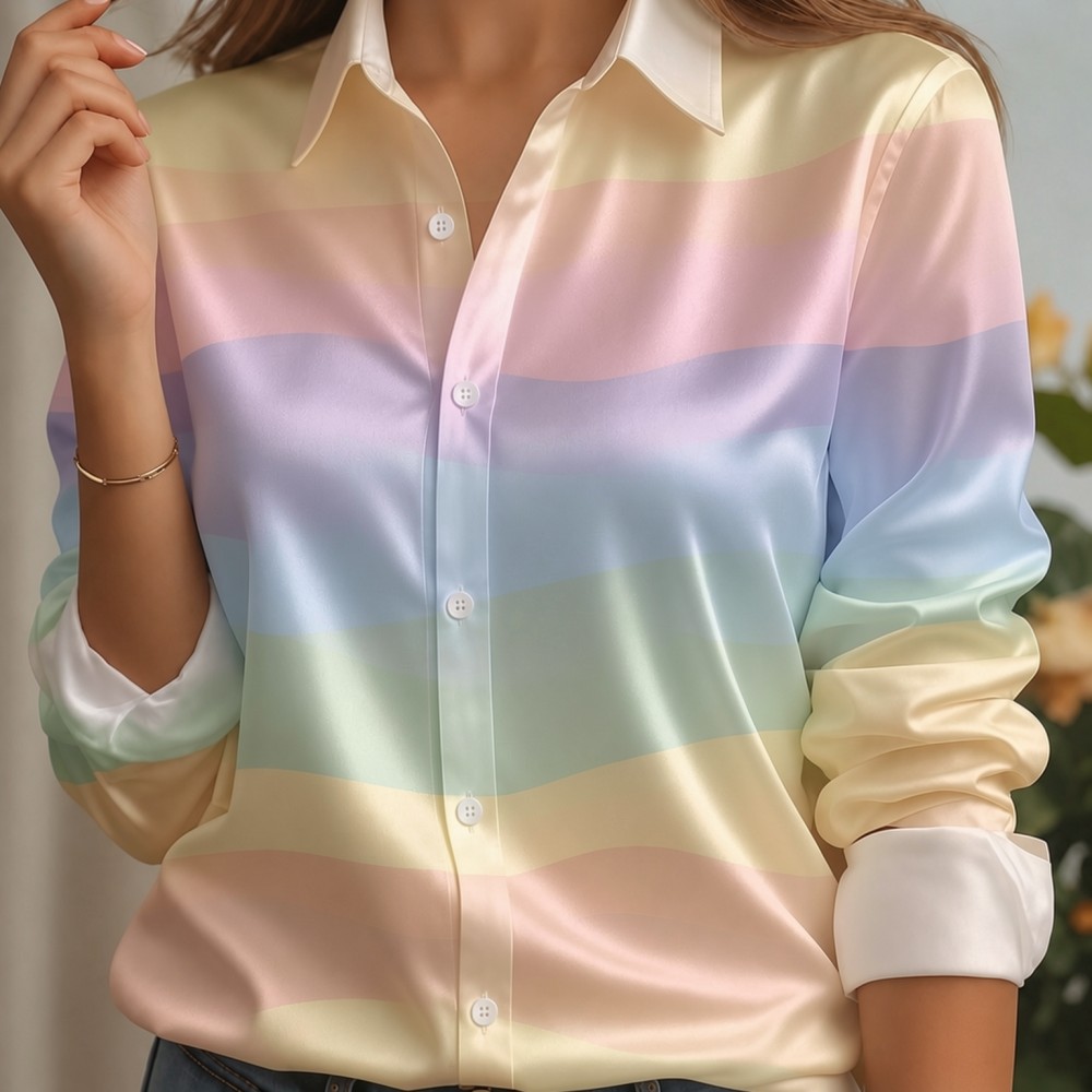 Camisa de satén para mujer con - Women'S Work Fashion reseña y precio