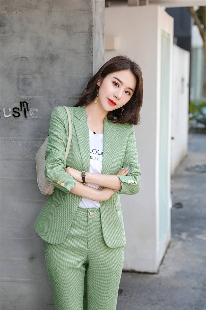 Novelty Green Uniform Designs  - Women'S Formal Wear Pantsuits reseña y precio