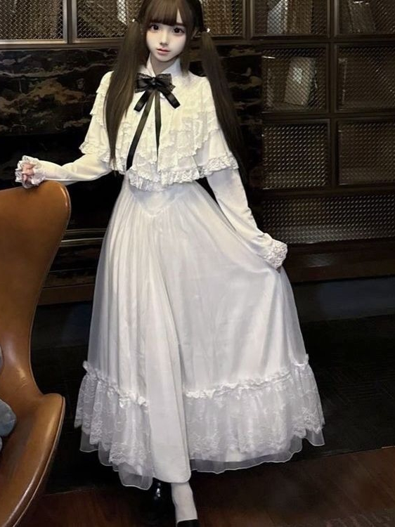 Vestido japonés de encaje con  - Women Formal Wear With Skirt reseña y precio