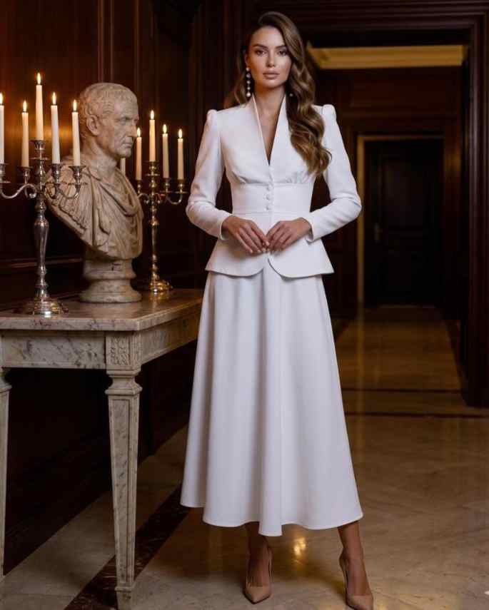 Elegante Conjunto de Traje de  - Women Formal Wear With Skirt reseña y precio
