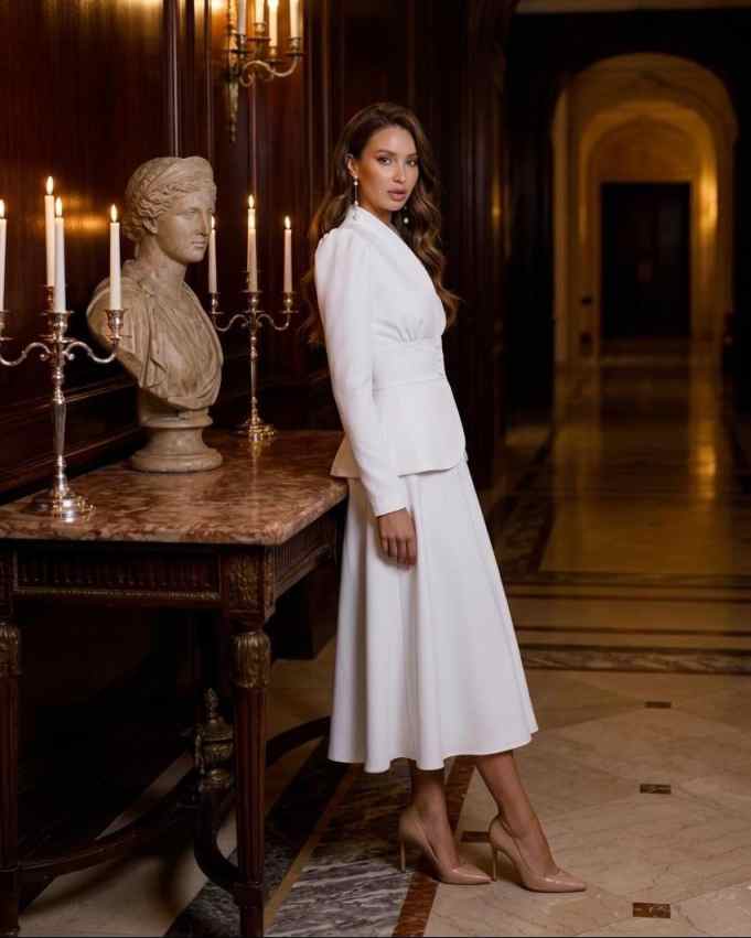 Elegante Conjunto de Traje de  - Women Formal Wear With Skirt reseña y precio