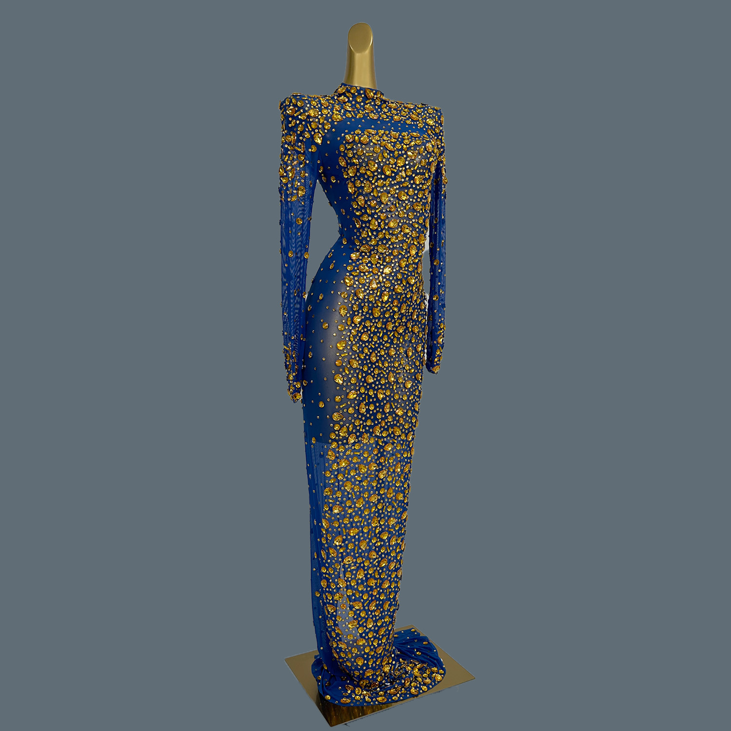Elegante Vestido Maxi de Malla - Women'S Formal Dinner Wear reseña y precio