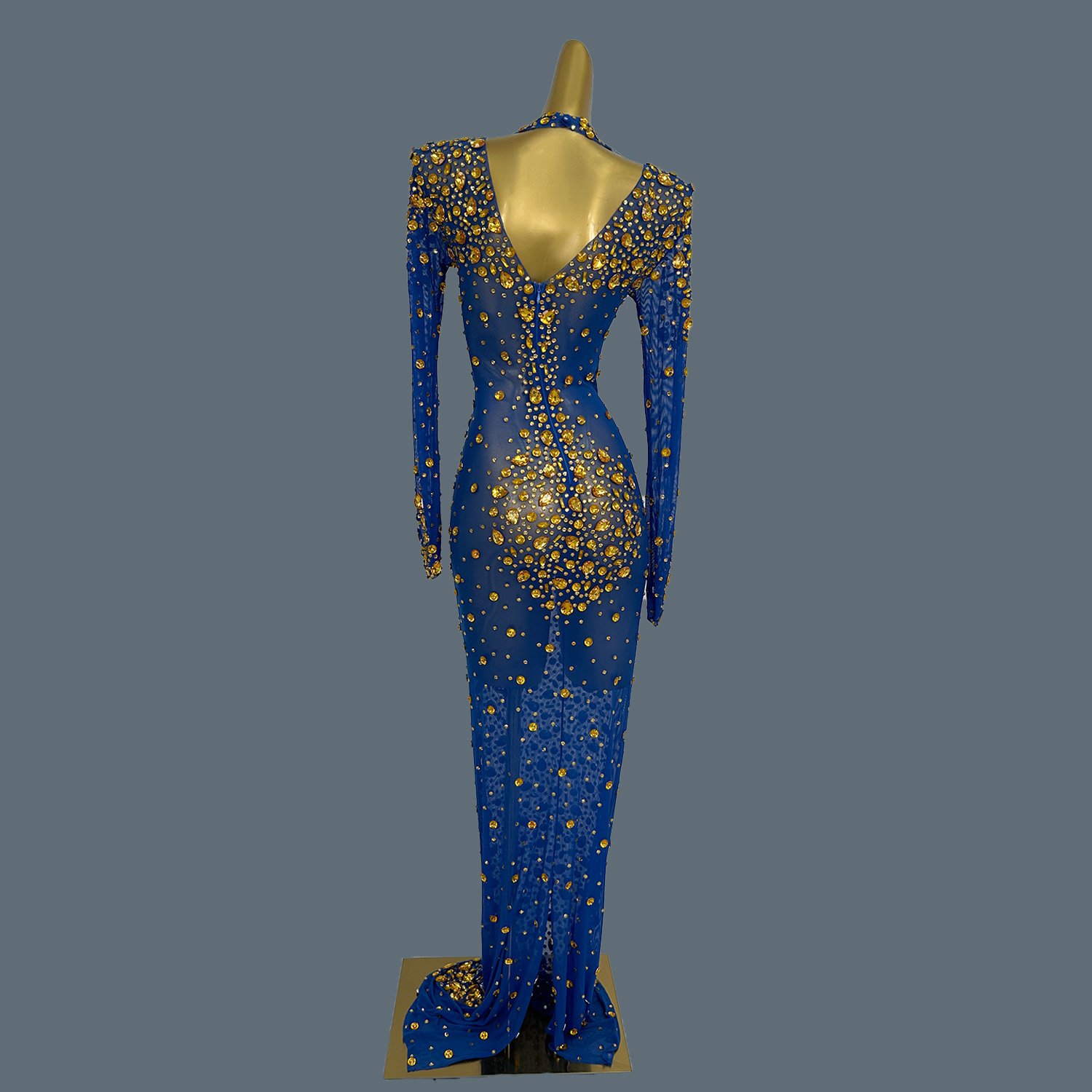 Elegante Vestido Maxi de Malla - Women'S Formal Dinner Wear reseña y precio