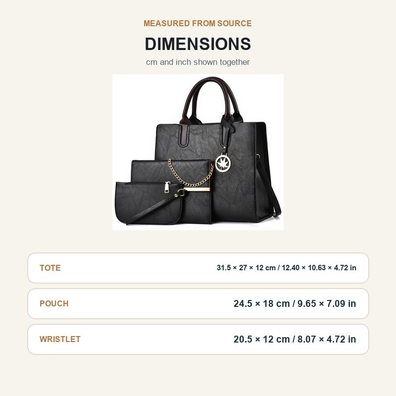 Conjunto de 3 Bolsos de Mano p - Shoulder Bag Structured reseña y precio