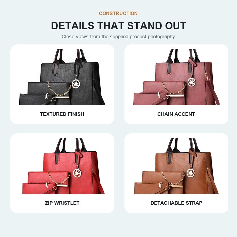 Conjunto de 3 Bolsos de Mano p - Shoulder Bag Structured reseña y precio